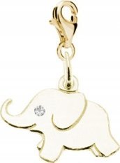 Radziszewska Jewellery Pozłacany Charms SŁONIK DEDYKACJA GRATIS