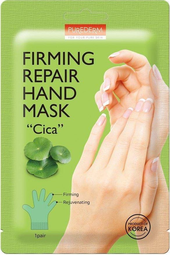 Purederm Ujędrniająco-regenerująca maseczka do dłoni z wąkrotką azjatycką
