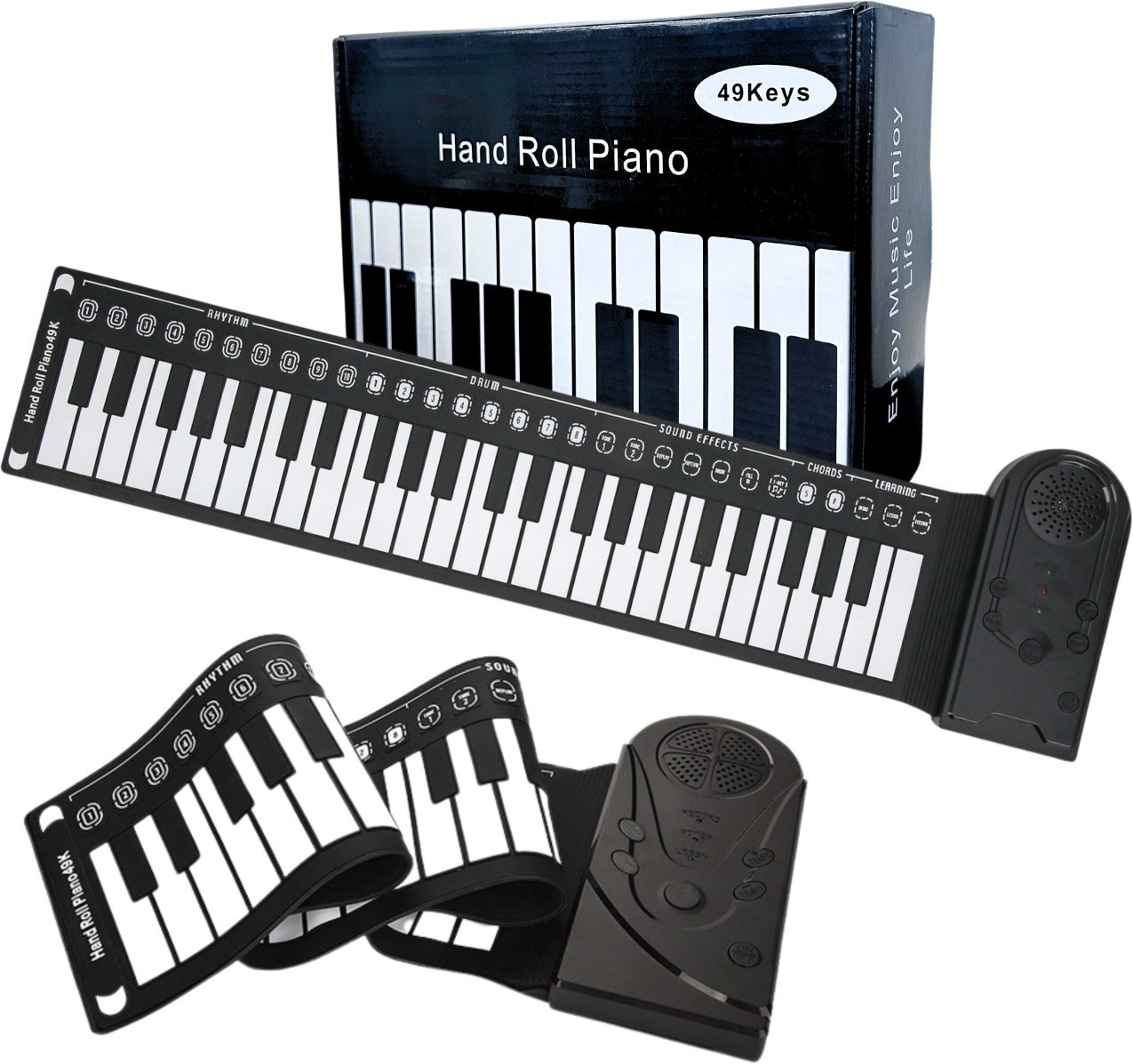 Przenośne Pianino Elektroniczne Z Klawiaturą Silikonowe Zwijane 49 Klawiszy
