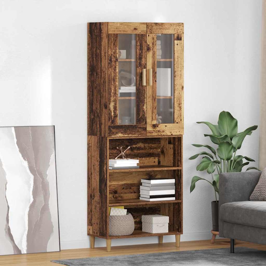 vidaXL Highboard Stare drewno 69,5 x 34 x 180 cm