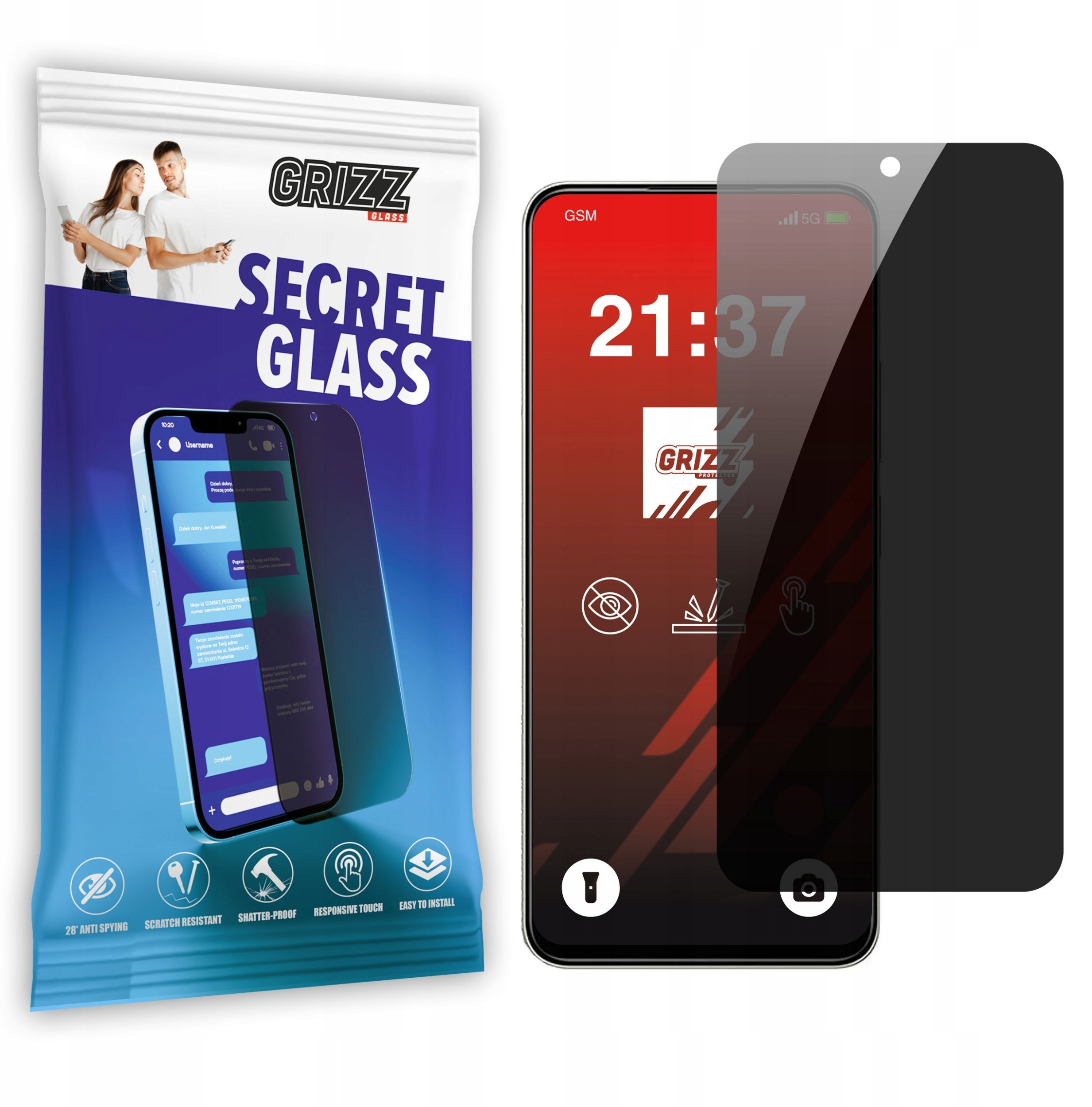Szkło prywatyzujące GrizzGlass SecretGlass do Xiaomi POCO C75 5G