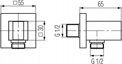 Valvex 2455580 KVADRO PLUS GOLD PRZYŁĄCZE KĄTOWE GOLD // BV.2455580
