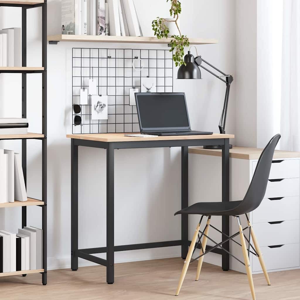 vidaXL stół 80 x 50 x 77 cm Drewno inżynieryjne i stal