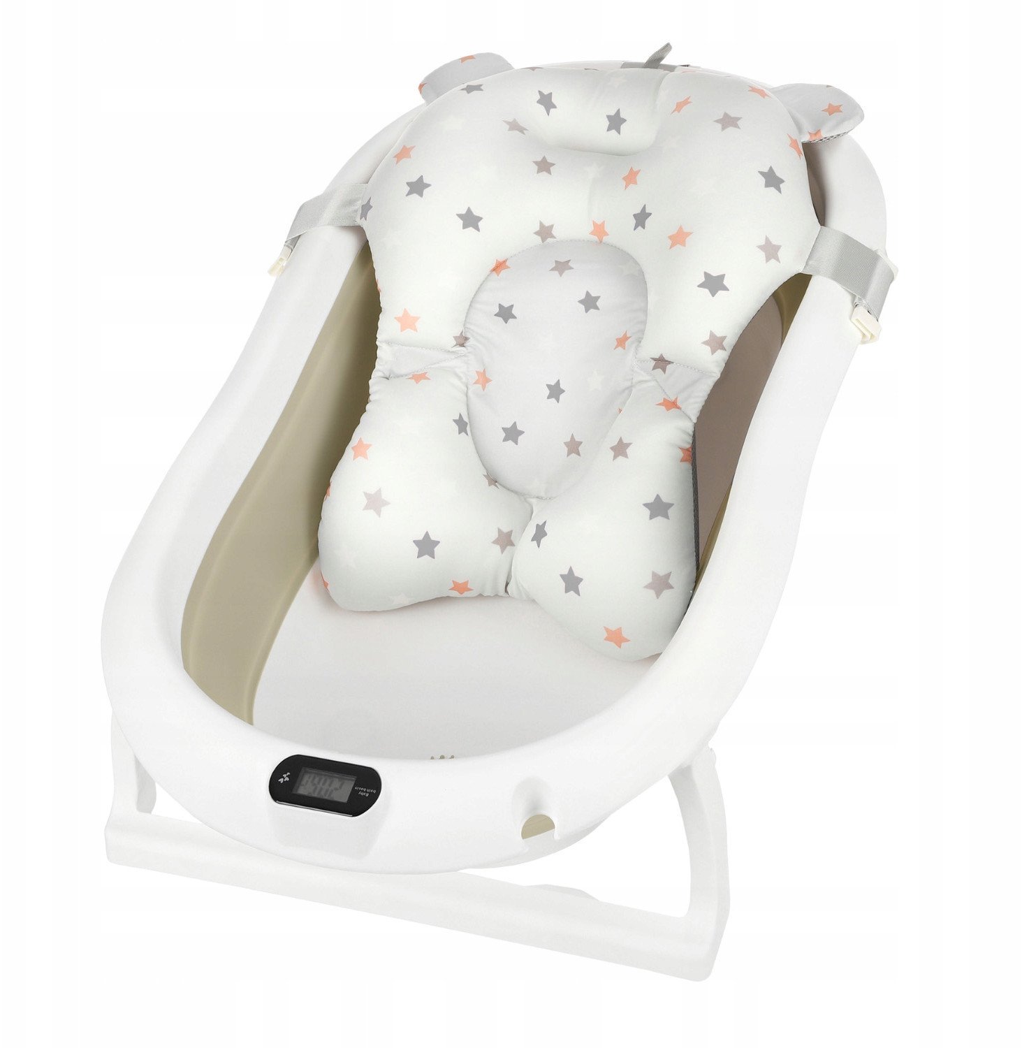 Primabobo Wanienka Premium z elektronicznym termometrem i poduszką beżowa