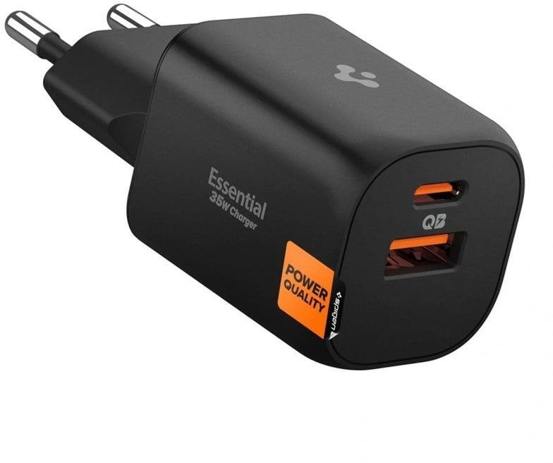 Ładowarka Spigen Ładowarka sieciowa Essential EE352EU USB-A, USB-C Network Charger 35W Black
