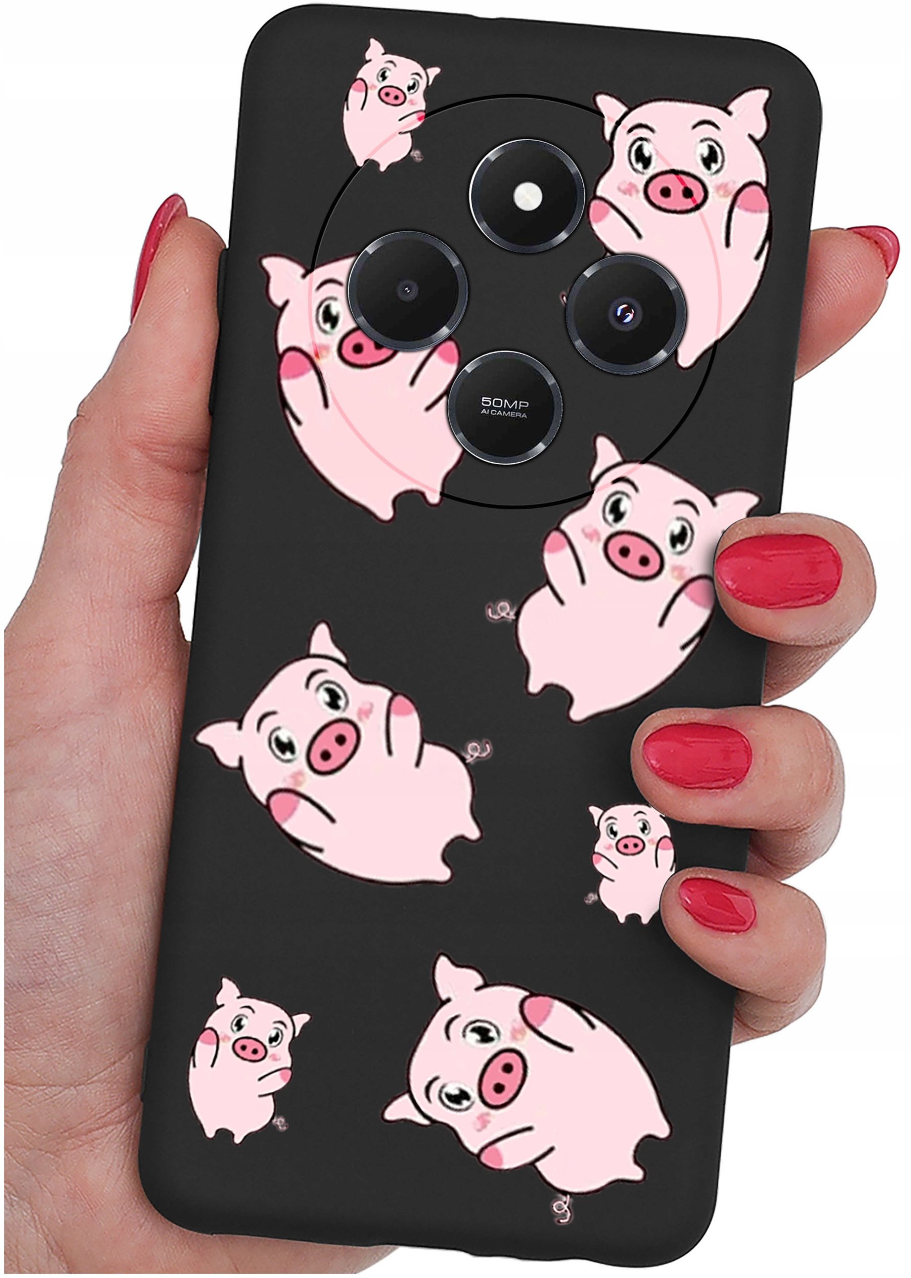 Etui do Xiaomi Redmi 14C WZORY |SILIKONOWE MATT CASE + SZKŁO 9H