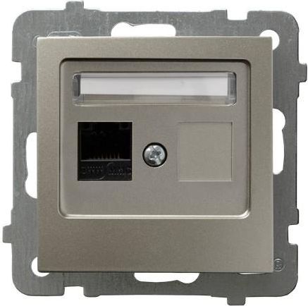 Ospel Gniazdo komputerowe AS pojedyncze 5e MMC satyna light (GPK-1G/K/m/45)