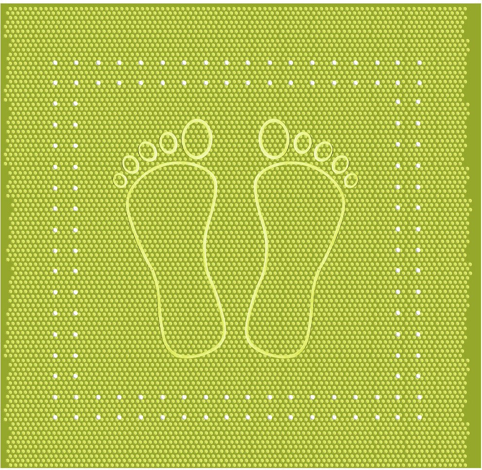 KLEINE WOLKE Foot Mata bezp. KiwiGreen 36x72