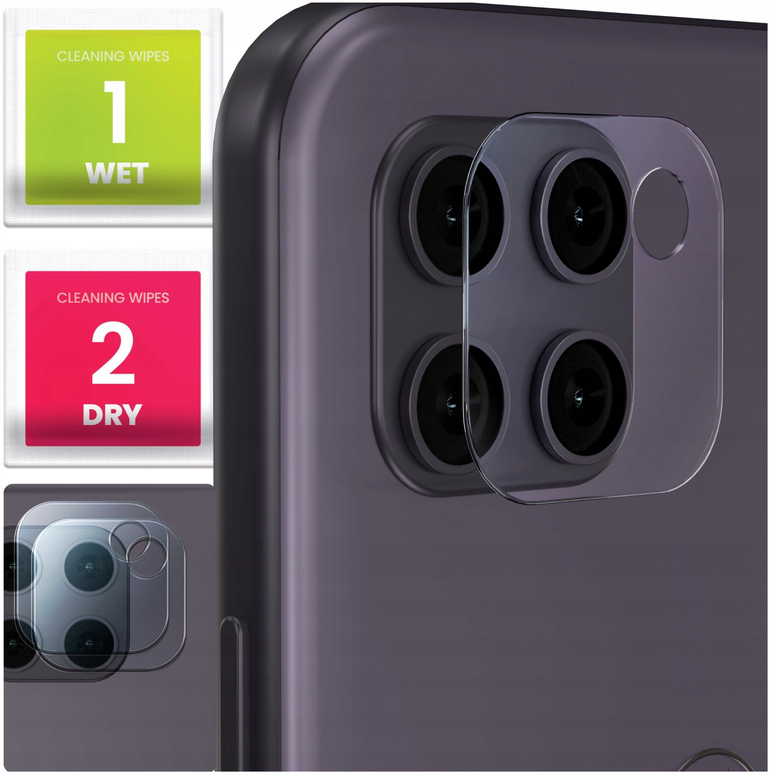 2-PAK Szkło Na Aparat Do Motorola Moto G 5G (Hartowane, Na Obiektyw, 9H)