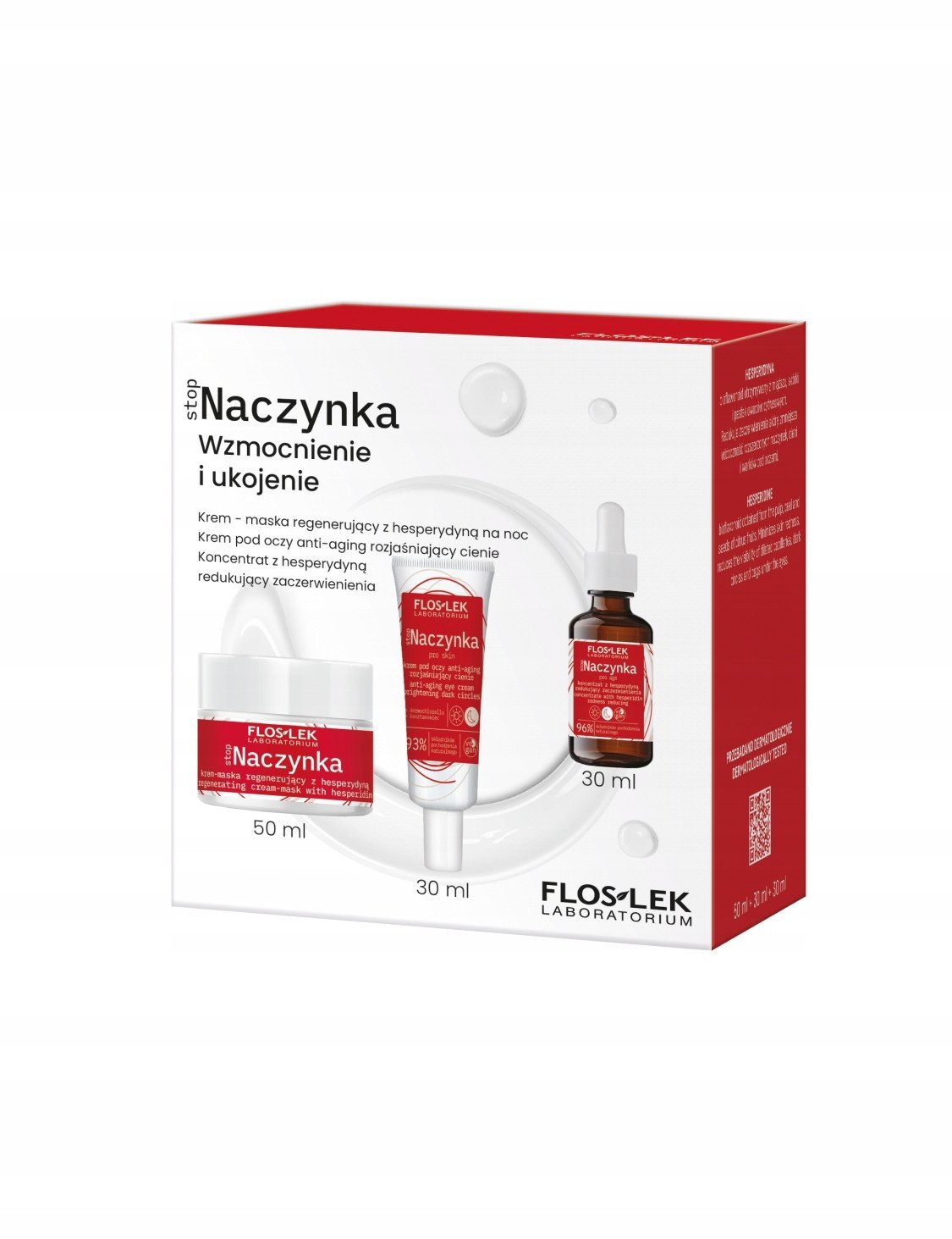 FLOS ZEST ŚW Naczynka Krem d/tw+Krem p/oczy+Konc