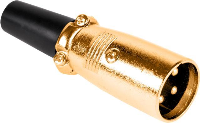 Wtyk mikrofonowy męski GOLD