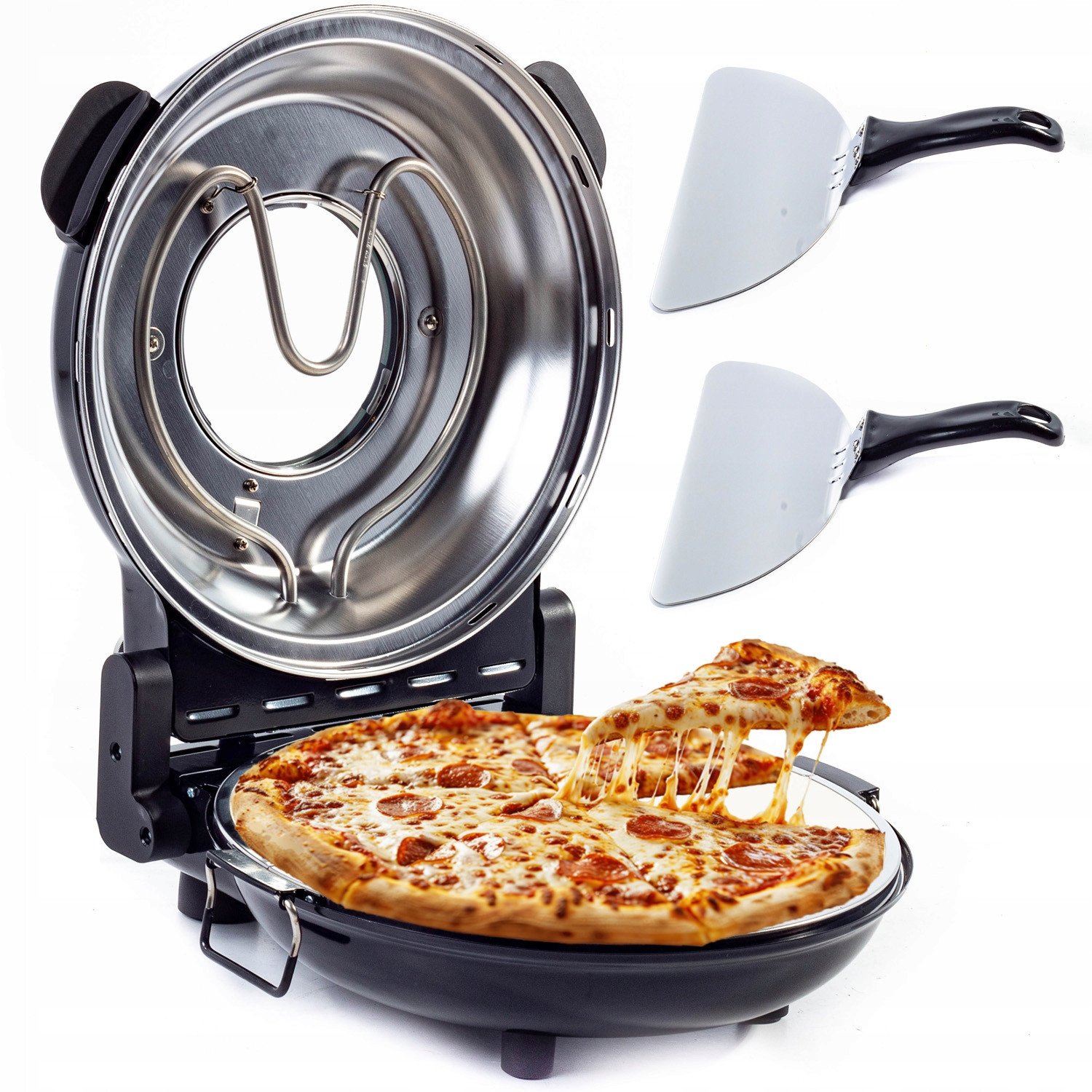 PIEC DO PIZZY MINI PIEKARNIK RIWALL RP-01 kamień 420C 1200W 2 x ŁOPATKA