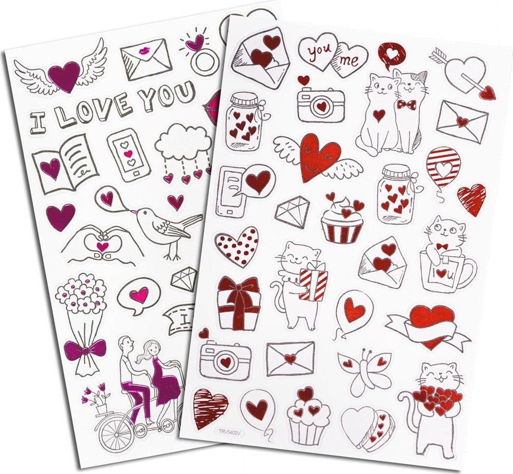 Naklejki serduszka na wesoło