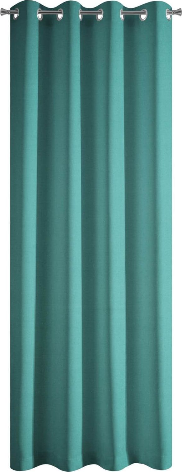 Eurofirany Zasłona ADELAIDE z miękkiej tkaniny o zamszowym chwycie TURK 140X250 Przelotki