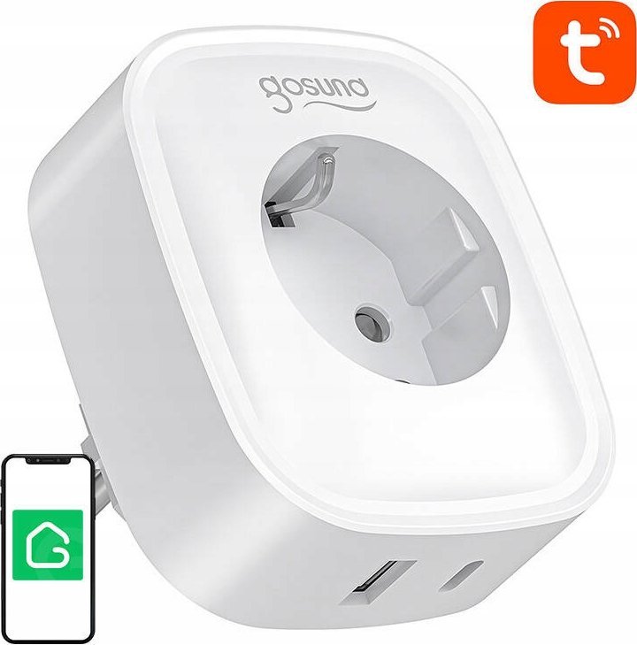 Gosund Inteligentne gniazdko WiFi/Bluetooth Gosund SP6 16A USB-C 20W Tuya