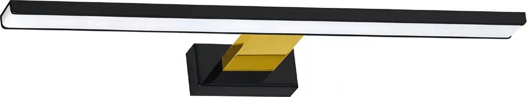 Kinkiet Lumes Kinkiet nad lustro czarny + złoty - N014-Cortina 13,8W 60x11,5x4 cm