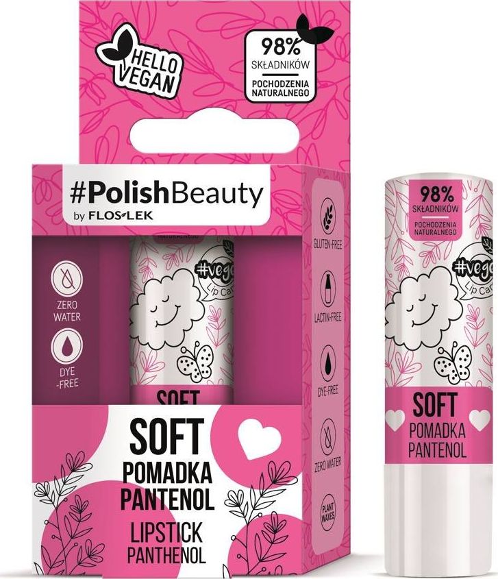 Floslek Floslek Lip Care Vege Pomadka ochronna do ust z Pantenolem - Soft 1szt