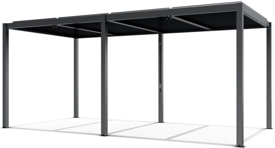 PERGOLA OGRODOWA LUXE 5.8X4M ALUMINIOWA Z OŚWIETLENIEM LED ANTRACYT