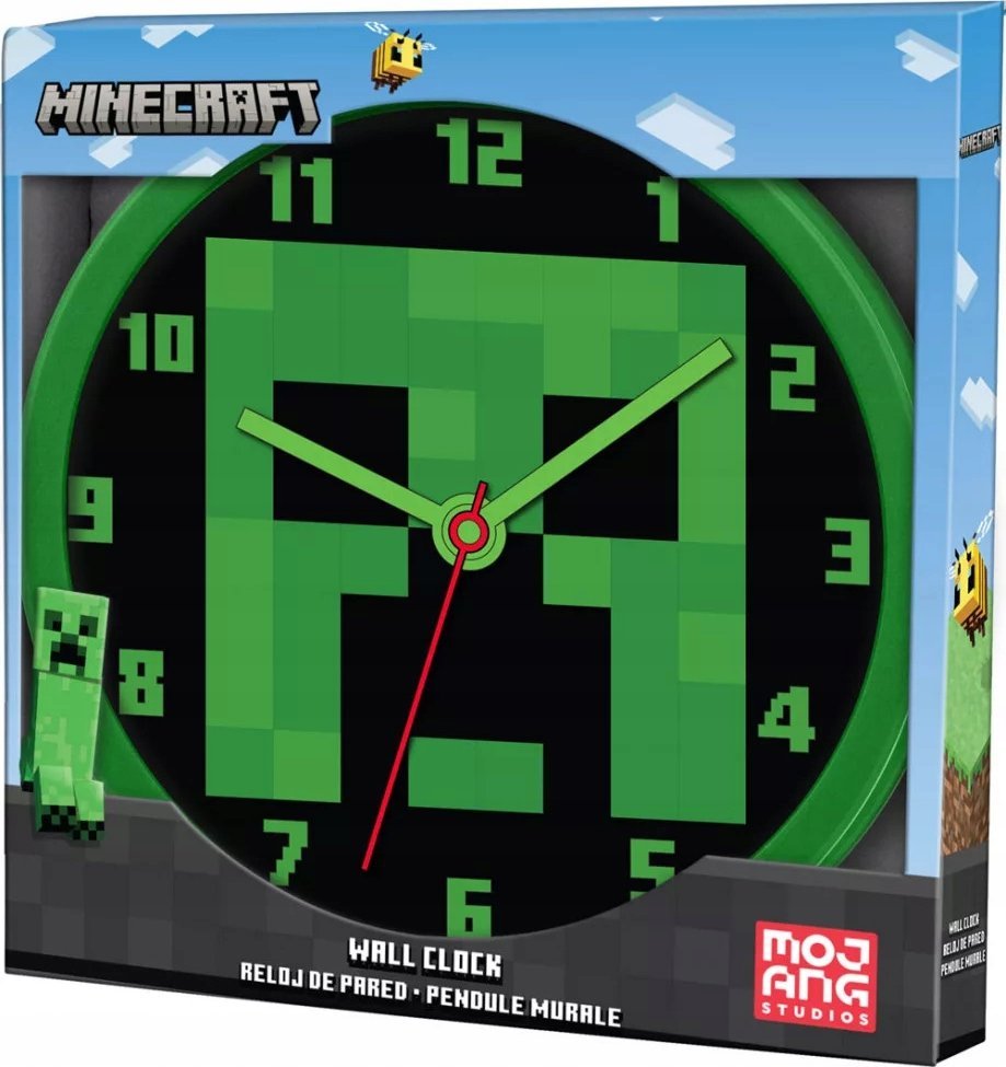 Kids Euroswan Zegar ścienny Wall clock 25cm Minecraft MIN3018 Kids Euroswan
