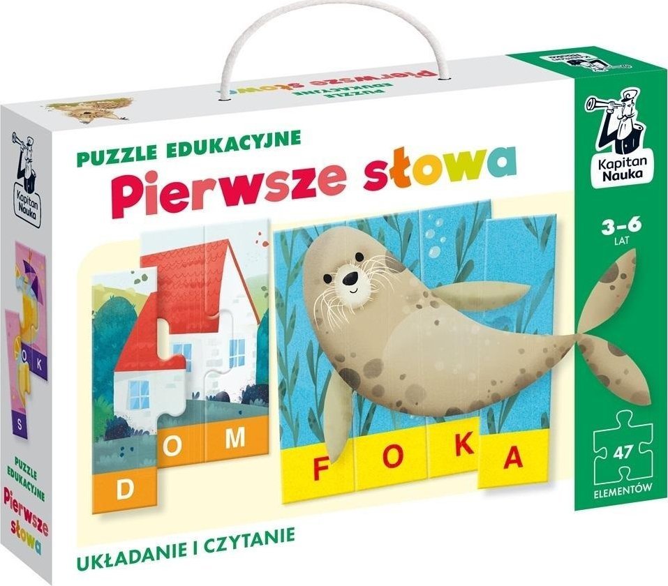 Kapitan Nauka. Puzzle edukacyjne Pierwsze słowa