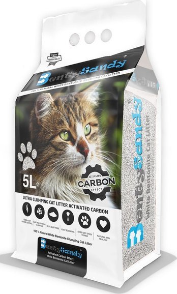 Żwirek dla kota BentySandy Żwirek bentonitowy BENTY SANDY Active Carbon 5L