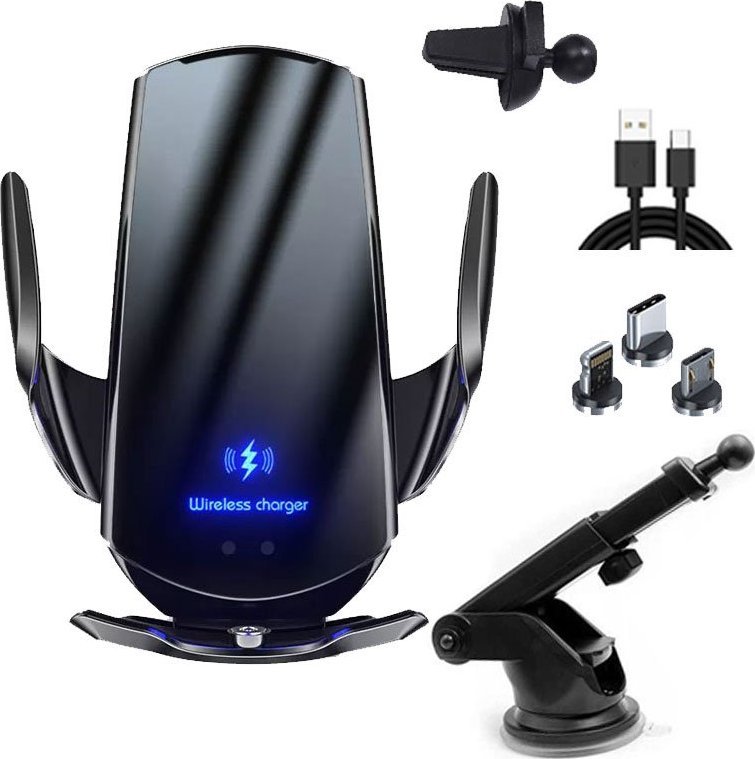 Ładowarka indukcyjna uchwyt samochodowy QI Przyssawka