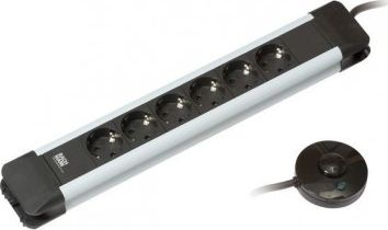 Listwa zasilająca Bachmann 6x 6 gniazd 2 m czarna