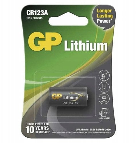 GP CR123A Lithium batteri, 3V, 1-pack