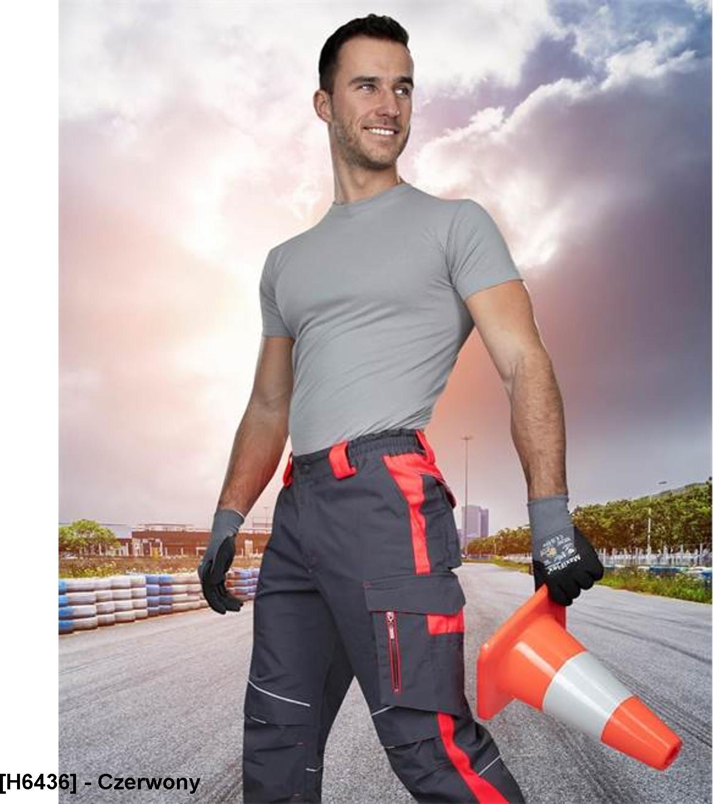 Ardon ARDON NEON - spodnie do pasa szaro L