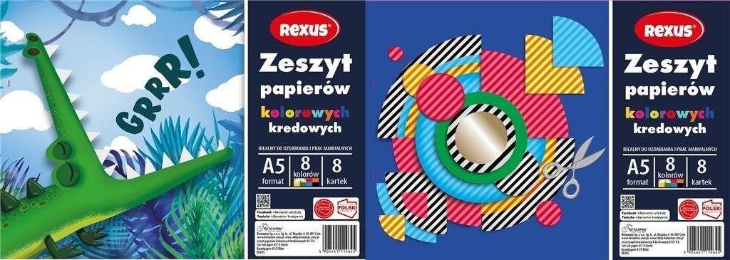 Beniamin Zeszyt papierów kolor. kredowanych A5/8K (10szt)