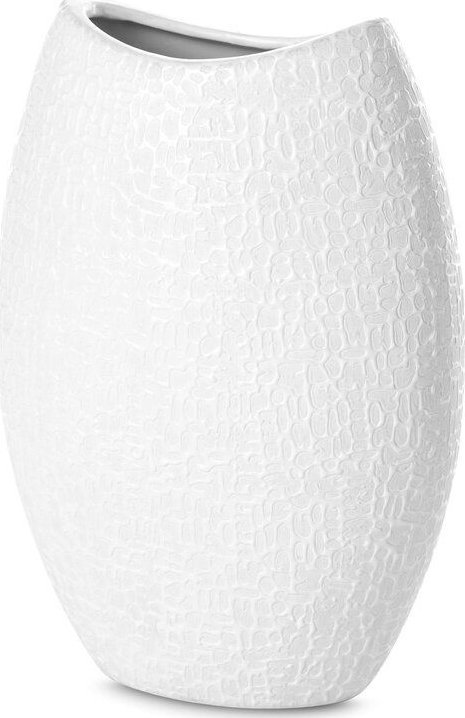 Eurofirany Nowoczesny wazon z ceramiki RISO 18X9X26 biały