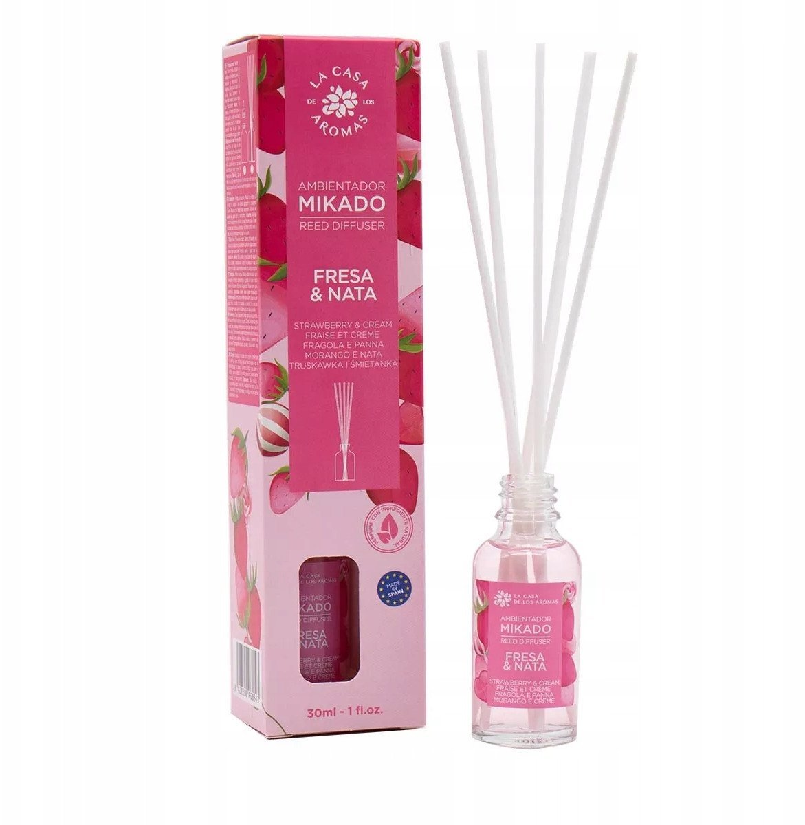 LA CASA DE LOS AROMAS_Patyczki zapachowe Truskawki i Śmietana 30ml