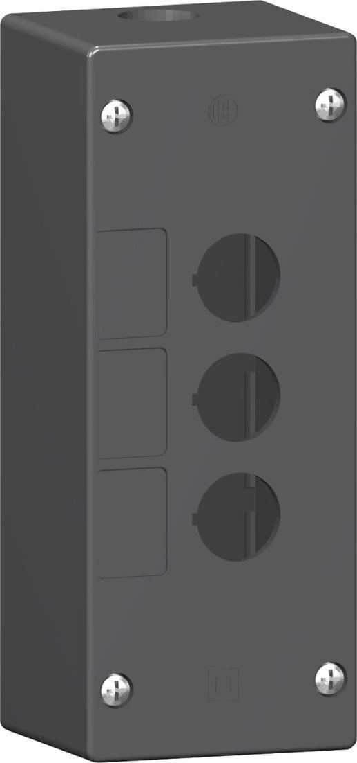 Schneider Electric Kaseta sterownicza pusta, wymag. środowiska -czarna- 3 wycięcia, 3 otwory pion. XALG03