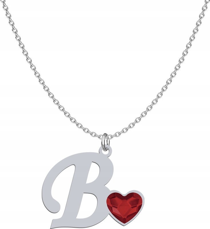 Radziszewska Jewellery Naszyjnik Srebrny z Literką Litera B 925 Łańcuszek Prezent DEDYKACJA GRATIS