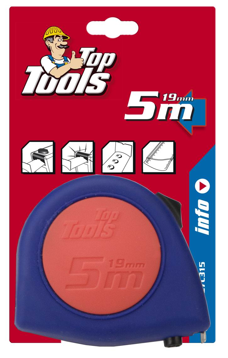 Top Tools Miara stalowa zwijana z blokadą 5m 27C315