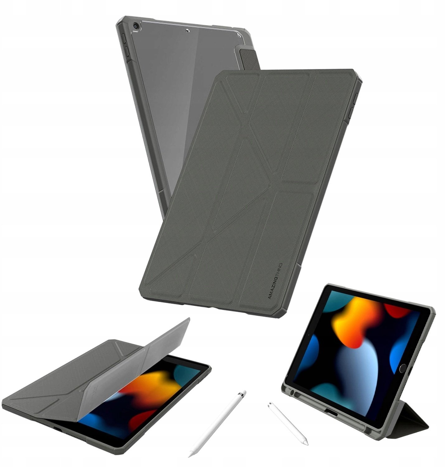 Etui AMAZINGTHING Titan Pro Folio Case na iPad Air M3 11" - szare
