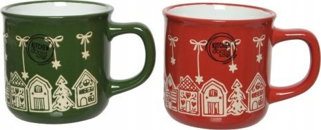 Kaemingk Kubek ceramiczny świąteczny na kawę 8,6 x 9,4 cm