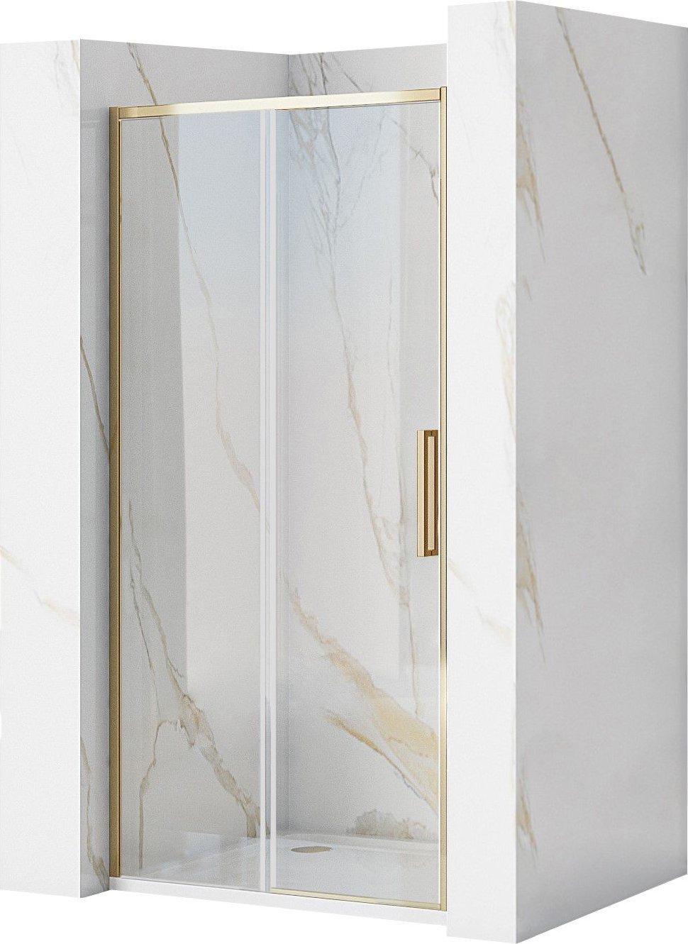 Rea Drzwi Prysznicowe Przesuwne REA Rapid Slide 130 Złote Gold