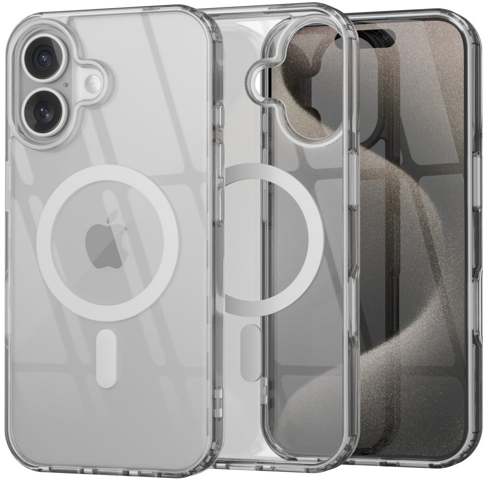 Etui Supero TPU Acrylic z MagSafe do iPhone 16, przezroczyste