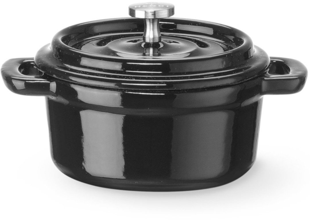 Garnek żeliwny emaliowany owalny 0.27 l 130x100x48 mm Hendi