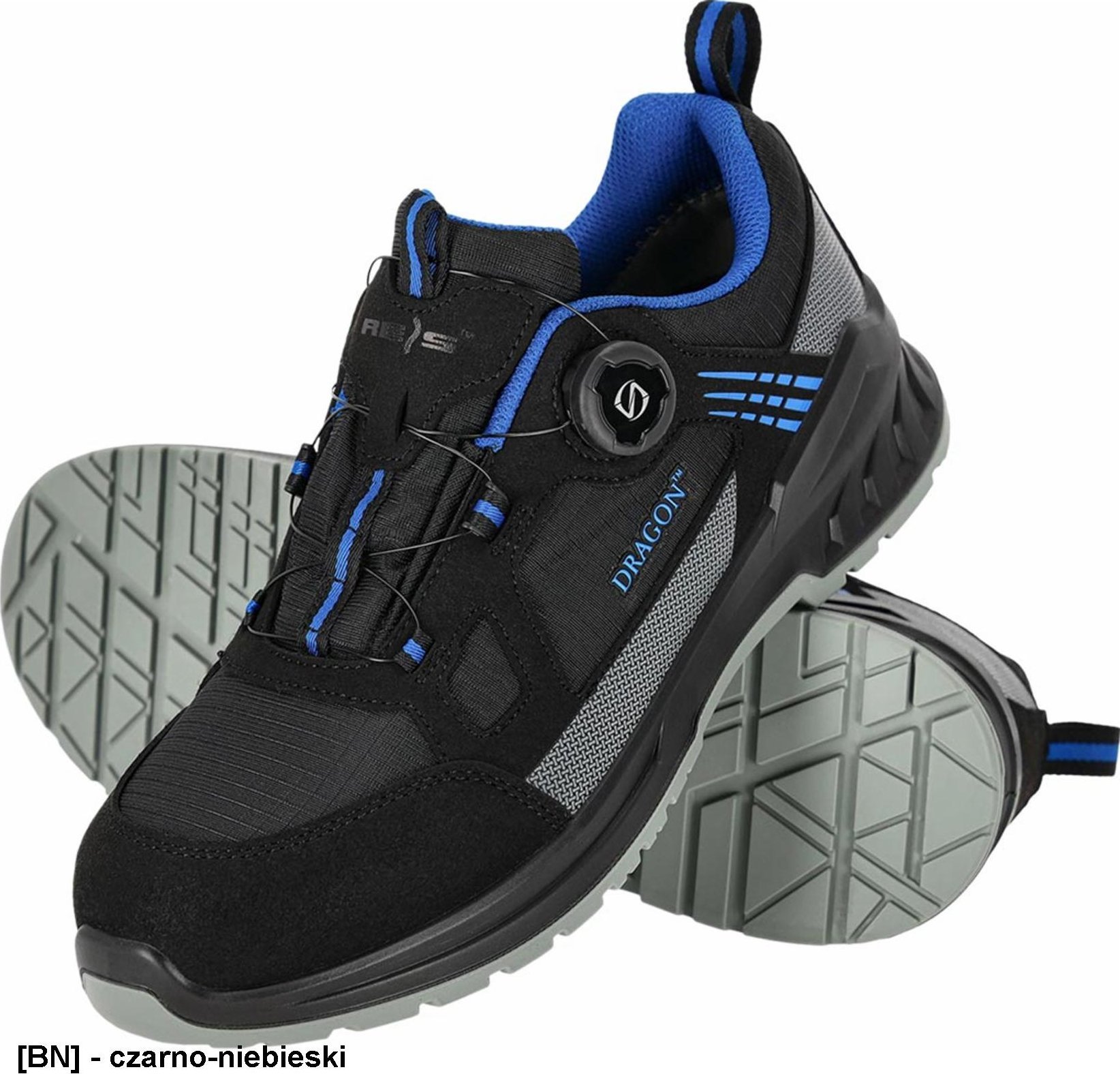 R.E.I.S. BRSTRIAL-P SB SR SC - męskie póbuty bezpieczne STRIAL podnosek zapinane za pomocą pokrętła podeszwa antypoślizgowa cholewka wykonana z tkanin