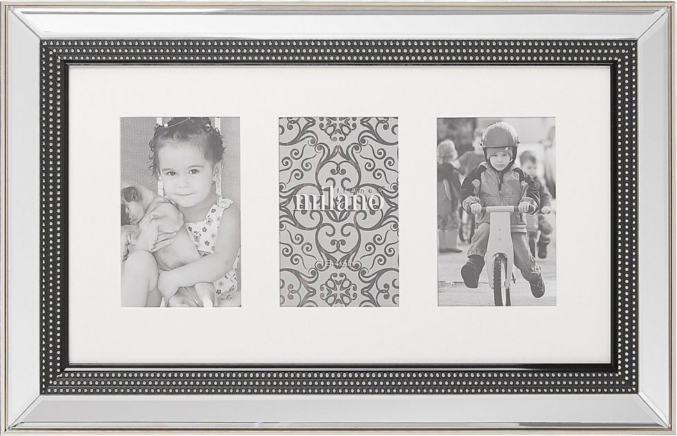 Ramka Shumee Multiramka na 3 zdjęcia lustrzana srebrna DALABA