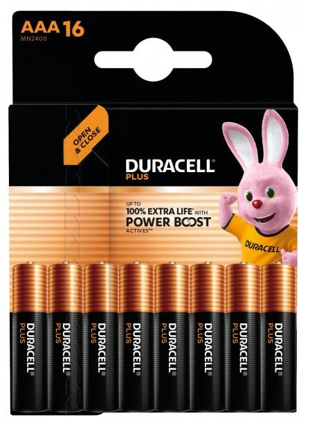 1x16 Duracell Plus Power Boost MN2400 AAA Micro LR03 1,5V