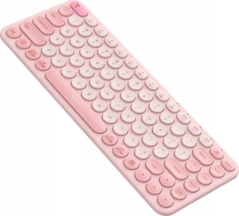 Klawiatura Baseus Baseus K01A bezprzewodowa klawiatura różowa