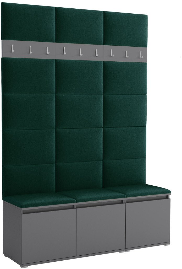 Tapicerowana garderoba Noris III - kolor antracyt + tkanina Trinity 28