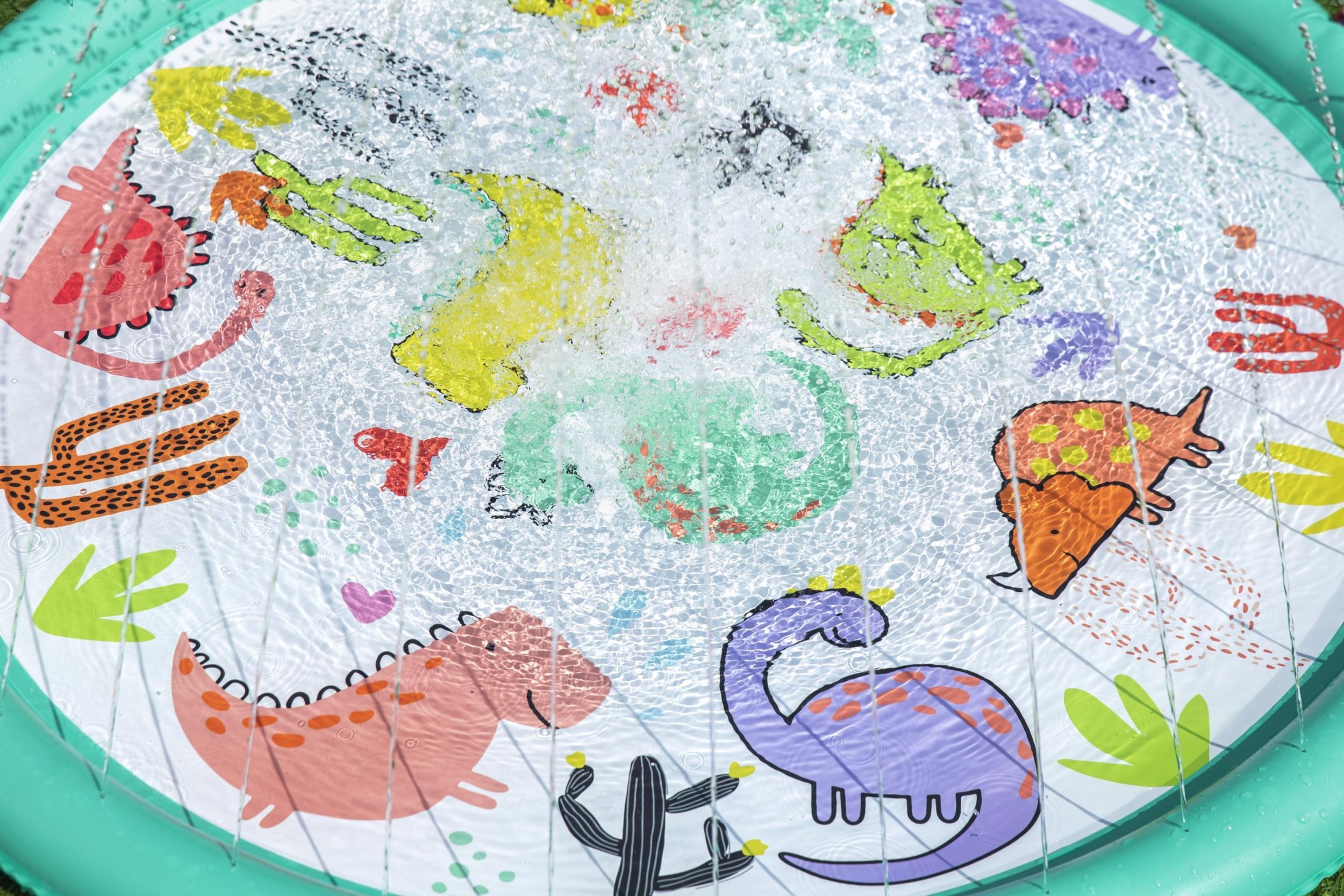 Brodzik mata wodna fontanna 122cm zraszacz dino ślizgawka Bestway 52698