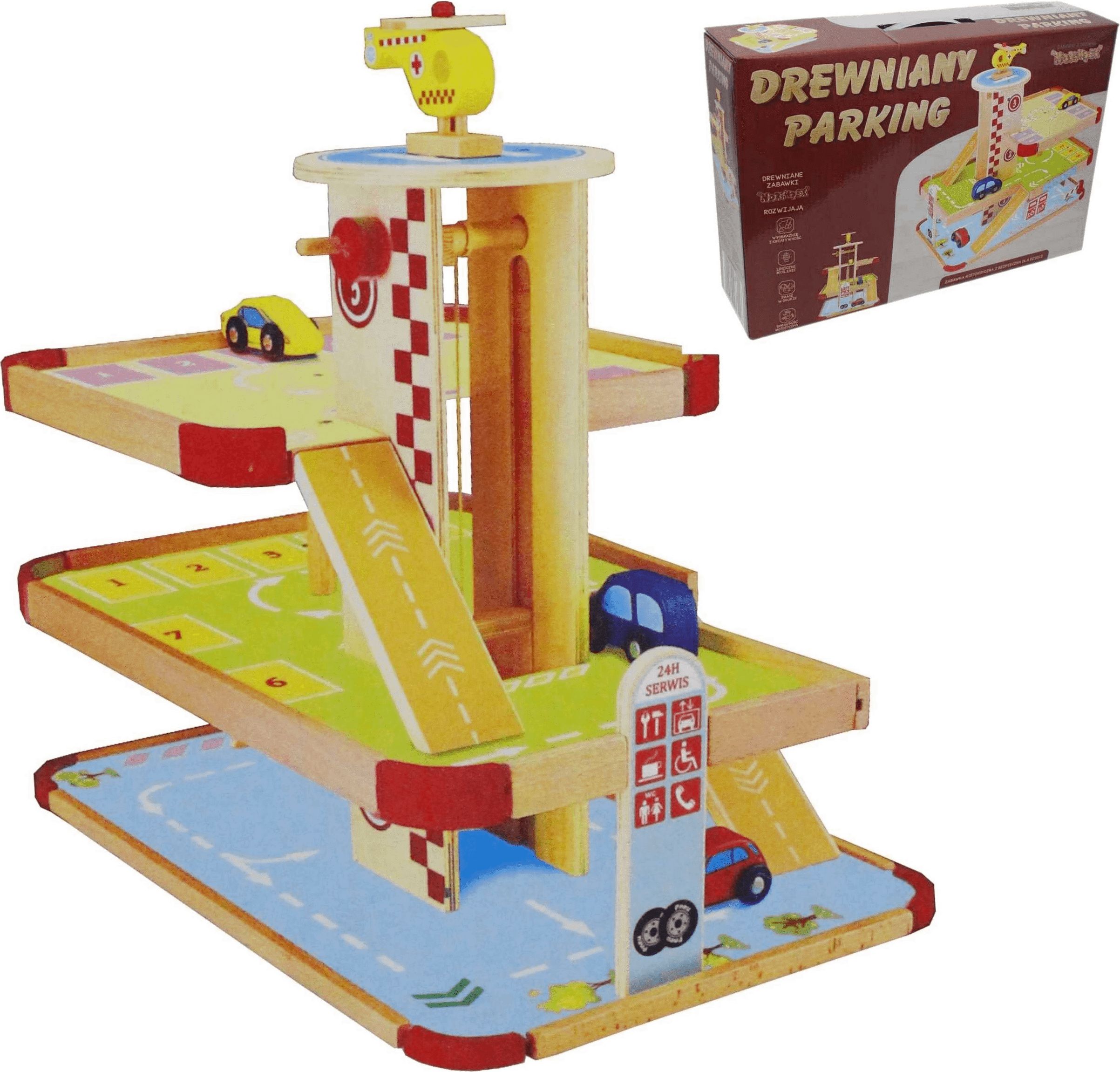 Norimpex PROMO Parking drewniany 3 poziomy 1003311 cena za 1 szt