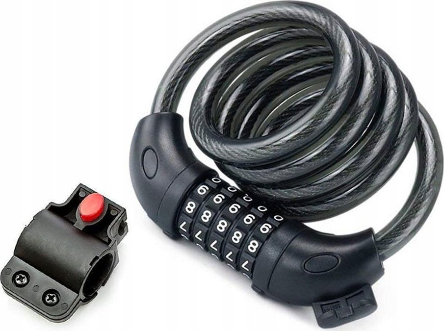 Korbi BLOKADA ROWERU NA SZYFR KOD SOLIDNE ZAPIĘCIE ROWER