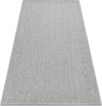 Dywany Łuszczów Dywan TIMO 5979 SZNURKOWY SIZAL outdoor ramka jasny szary, 120x170 cm