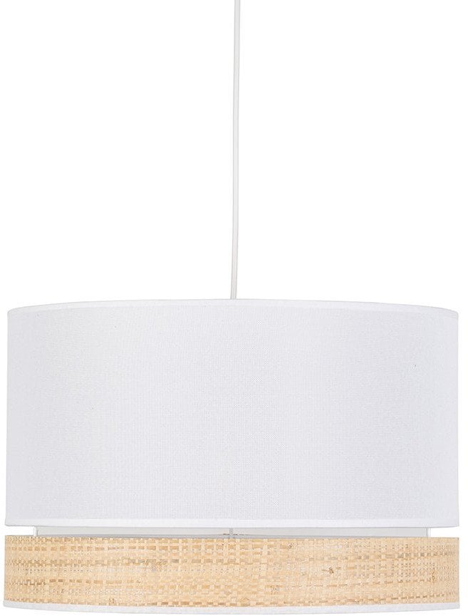 TK Lighting Paglia 4768 lampa wisząca zwis 1x15W E27 biała/rattan